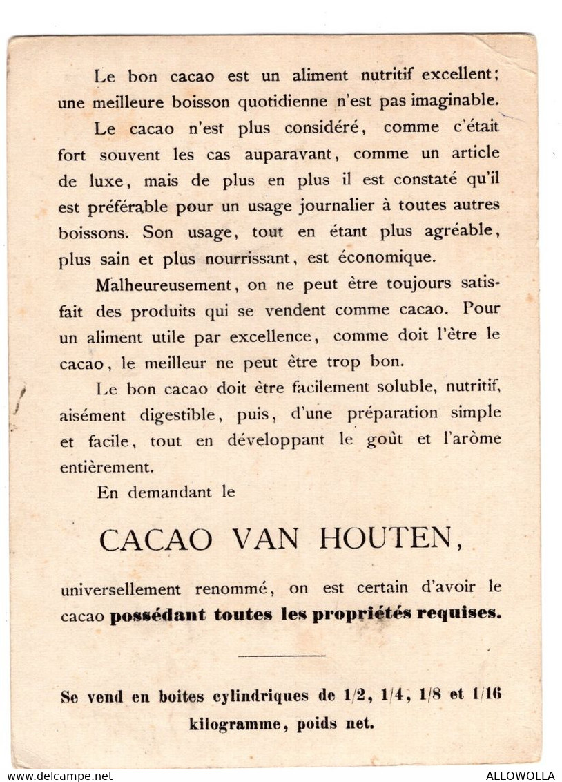 13586" VUE DE HOLLANDE-VIEILLES MAISONS ET CANAL À AMSTERDAM - CACAO VAN HOUTEN " Cm. 11 X 15 - Van Houten