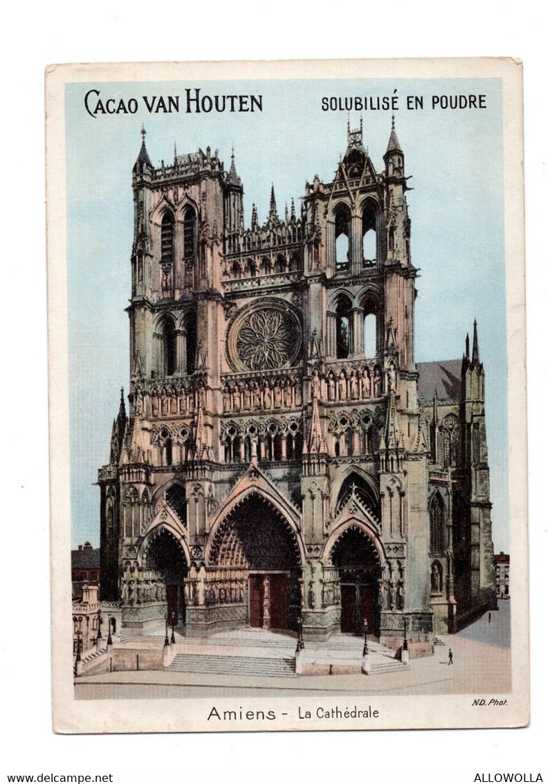 13588" AMIENS-LA CATHÉDRALE - CACAO VAN HOUTEN " Cm. 14 X 10 - Van Houten