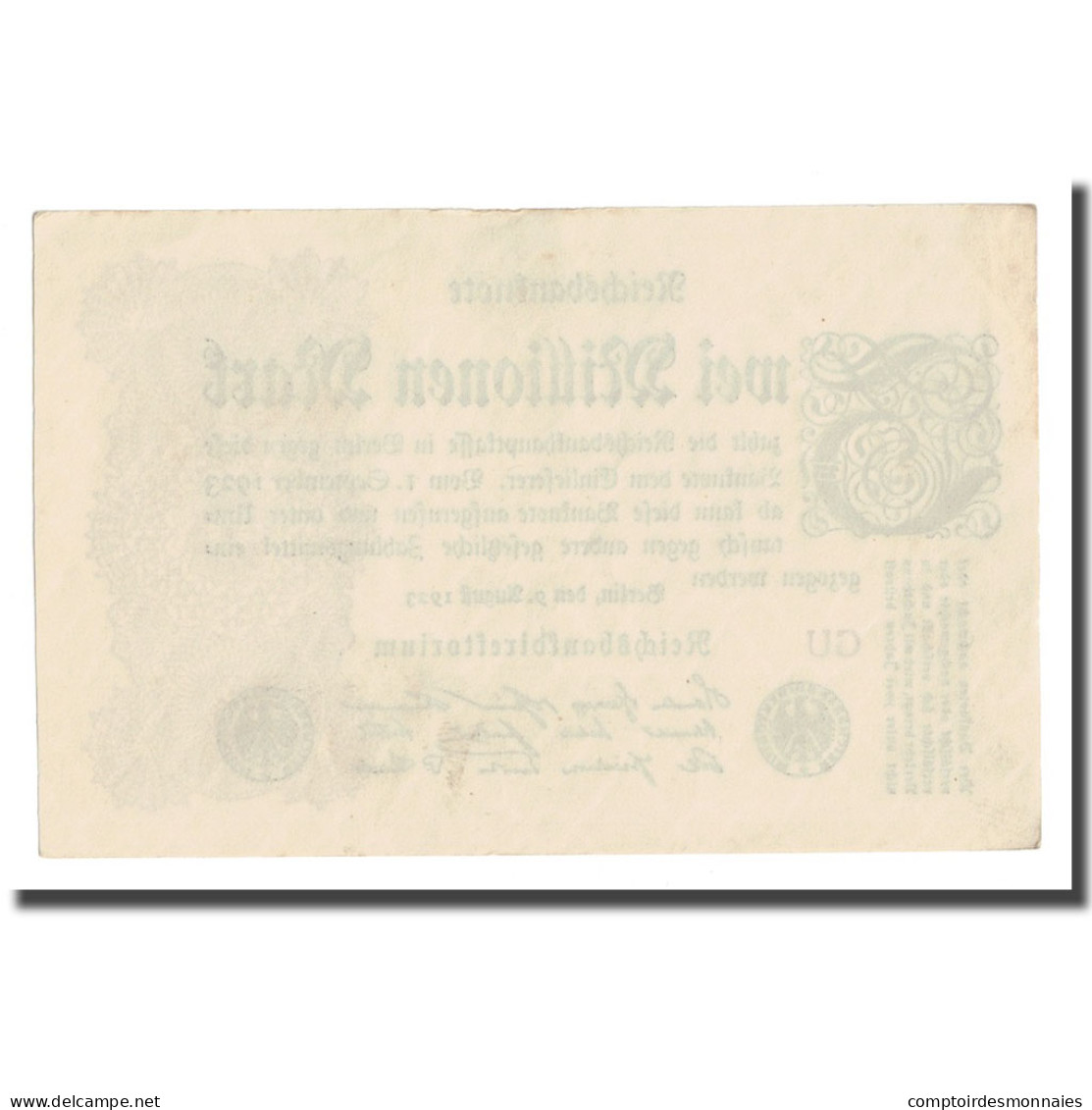 Billet, Allemagne, 2 Millionen Mark, 1923, 1923-08-09, KM:104c, SUP - 2 Mio. Mark