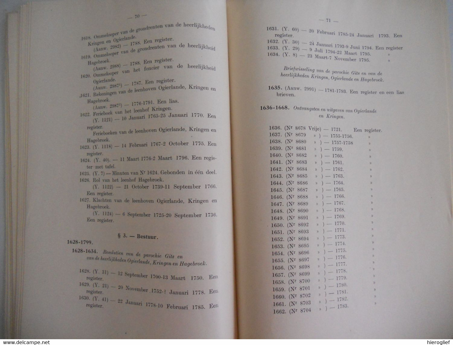inventaris vh archief vh LAND VAN WIJNENDALE en zijn toebehooren door Dr. Jos De Smet Torhout Staatsarchief Brugge 1934