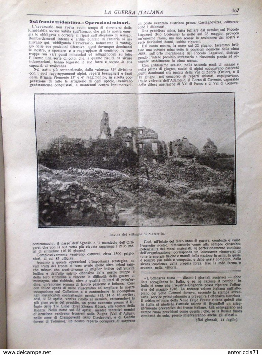 La Guerra Italiana 22 Luglio 1917 WW1 Vodice Isonzo Randaccio Marcottin Lagazuoi - Guerre 1914-18