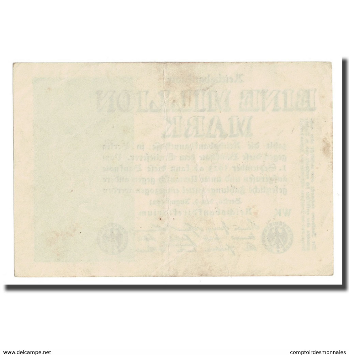 Billet, Allemagne, 1 Million Mark, 1923, 1923-08-09, KM:102d, TTB - 1 Miljoen Mark