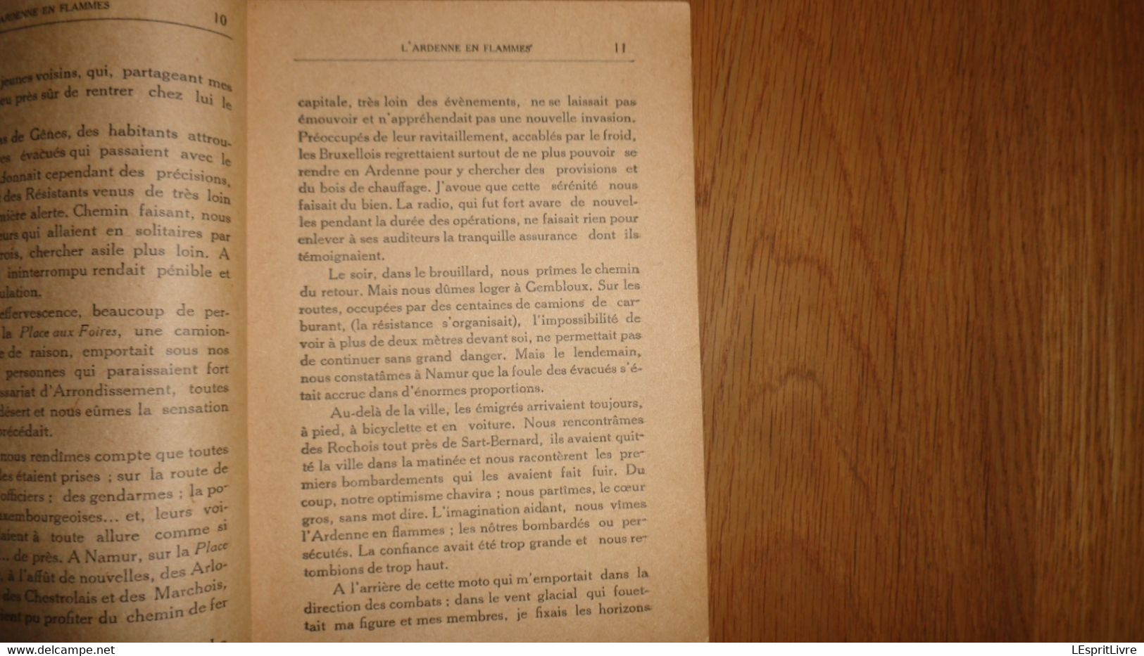 L'ARDENNE EN FLAMMES Usmard Legros 1947 Rare ! Guerre 40 45 Verdenne La Roche Houffalize Von Rundstedt Halleux Hotton - Guerre 1939-45