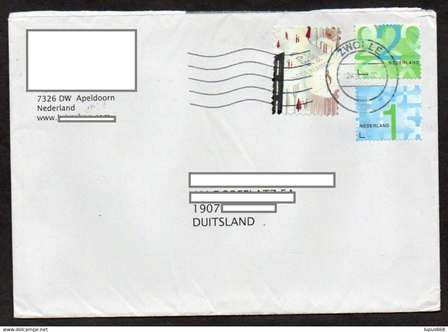 Niederlande 2008, 2014  MiNr. 2627, 3192/3193 Auf  Brief/letter ; Weihnachten, Ziffern - Storia Postale