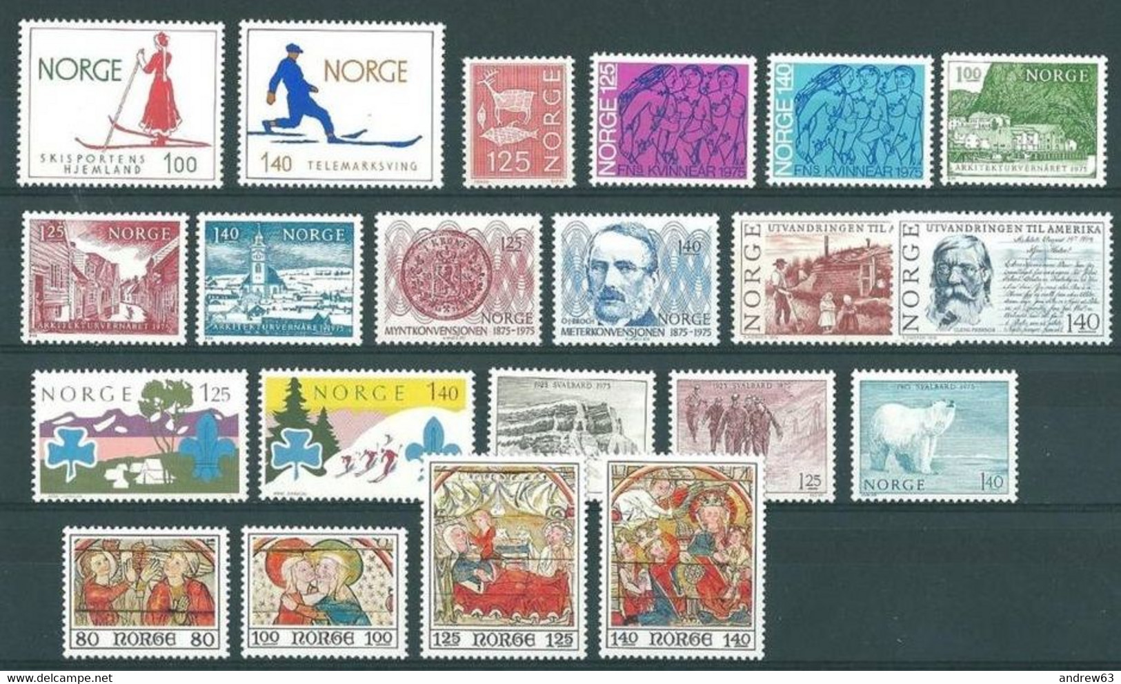 NORVEGIA - Norge - Norwegen - Norway - 1975 - Annata Completa / Complete Year **/MNH VF - New - Ganze Jahrgänge