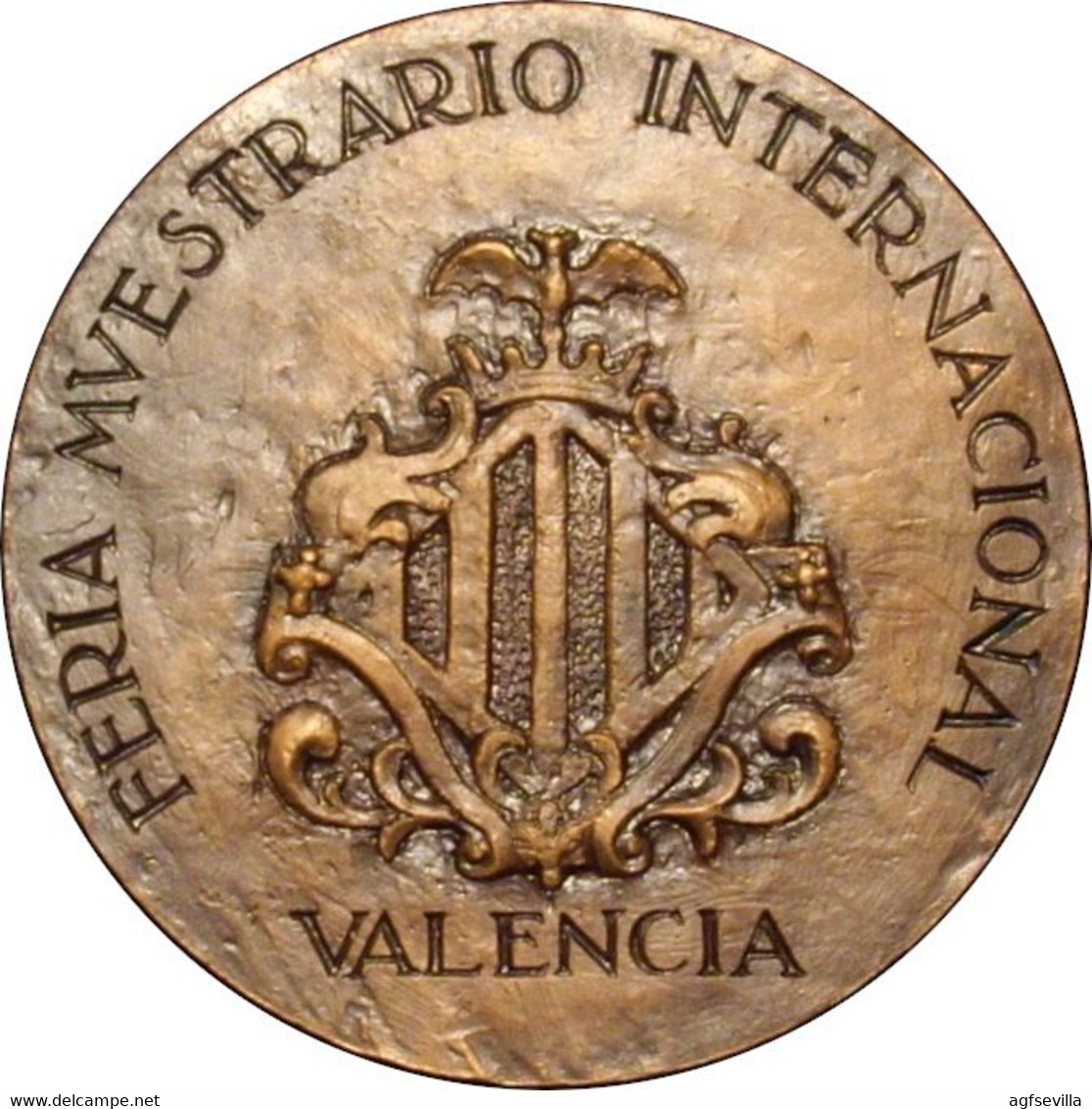 ESPAÑA. MEDALLA FERIA MUESTRARIO INTERNACIONAL DE VALENCIA. 1.969. BRONCE. CON ESTUCHE. ESPAGNE. SPAIN MEDAL - Professionals/Firms