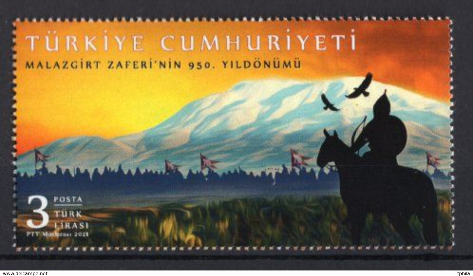 2021 TURKEY 950TH ANNIVERSARY OF THE MALAZGIRT VICTORY MNH ** - Unused Stamps