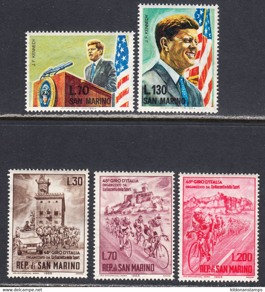 San Marino 1964-65 Mint No Hinge, Sc# 607-611, SG - Ungebraucht