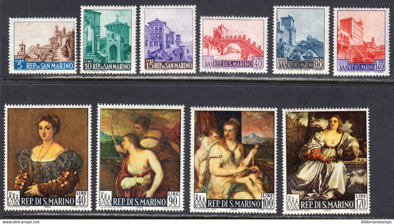 San Marino 1966 Mint No Hinge, Sc# 633-642, SG - Unused Stamps