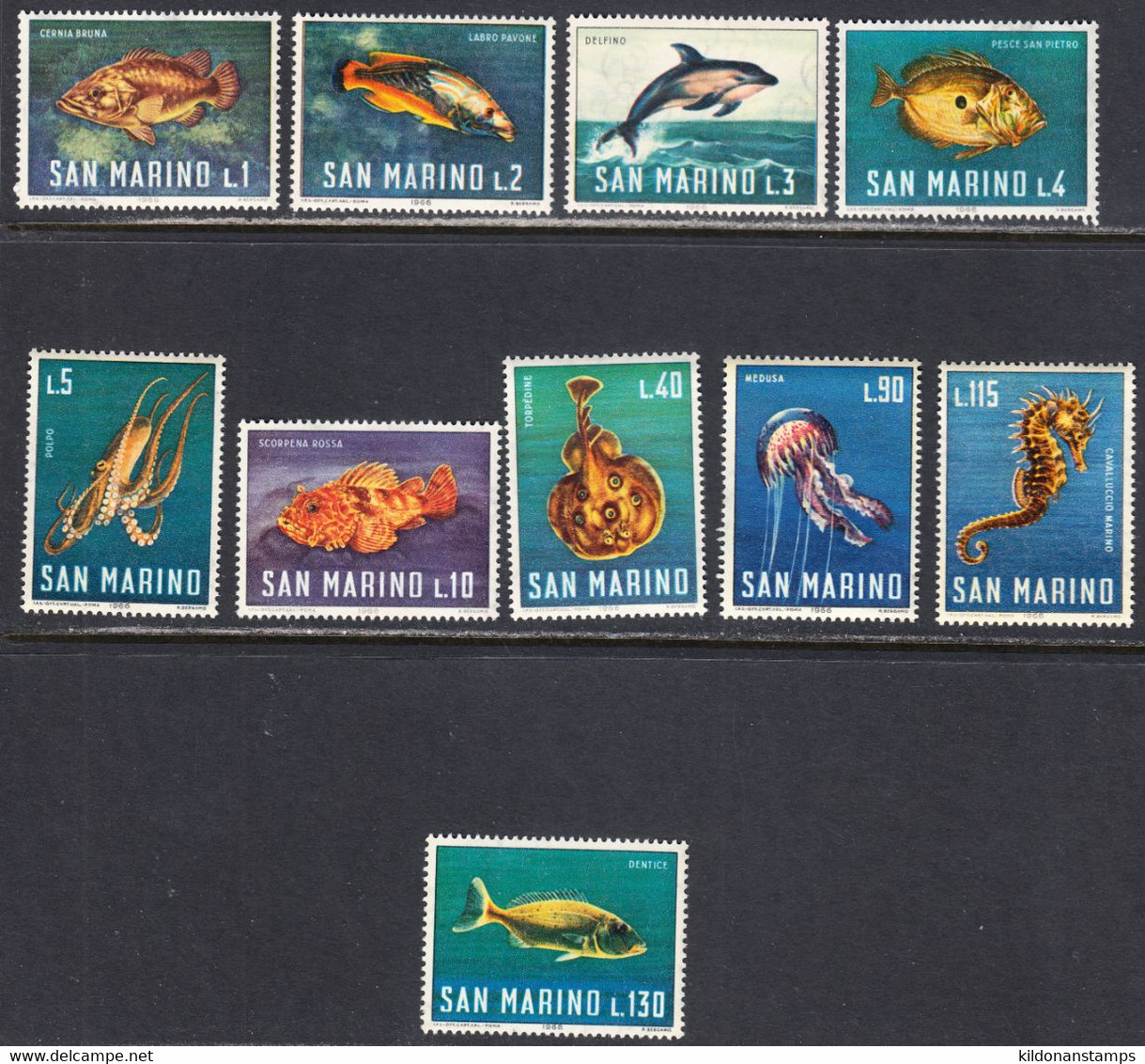 San Marino 1966 Mint No Hinge, Sc# 643-652, SG - Unused Stamps