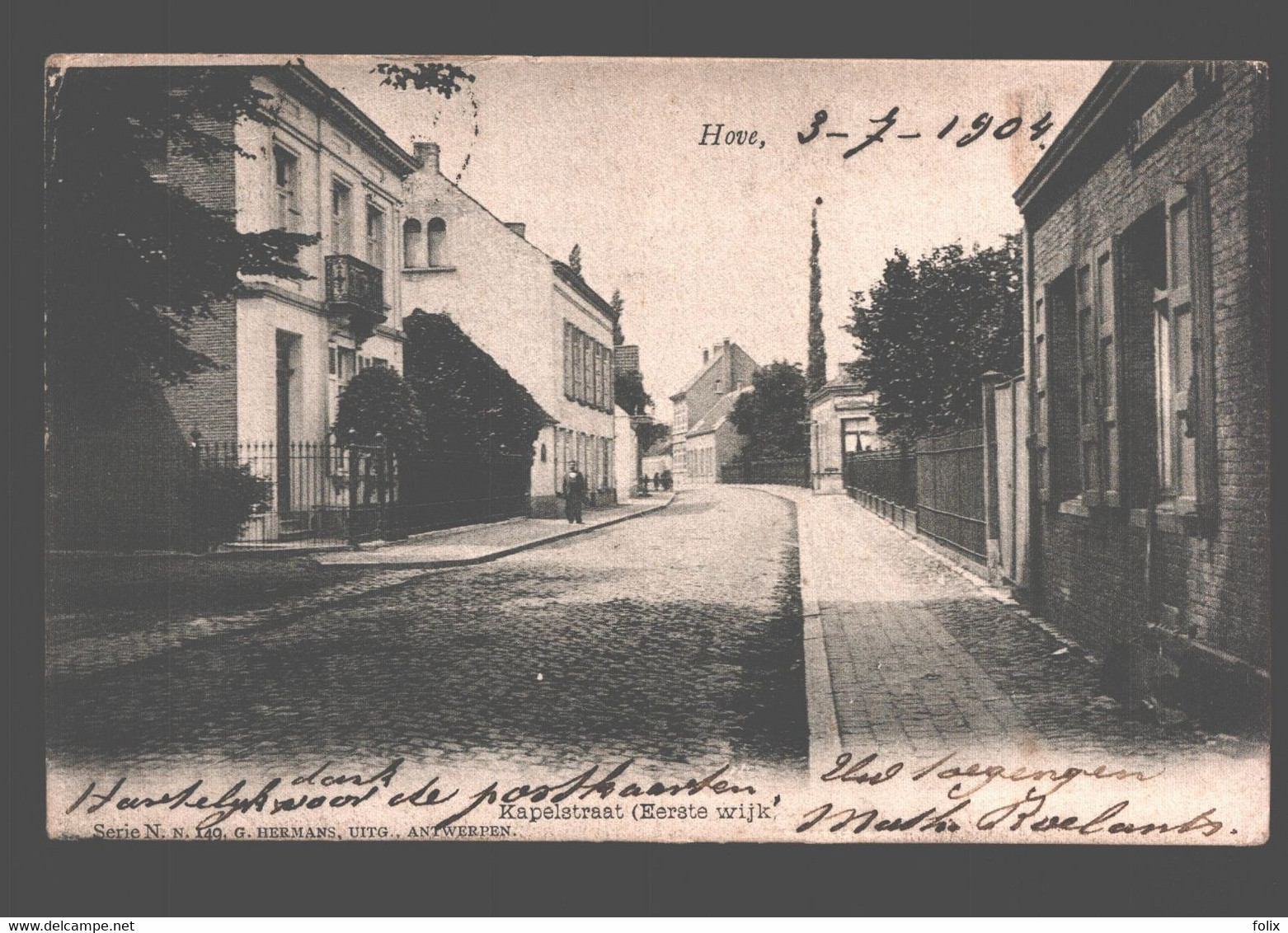 Hove - Kapelstraat (Eerste Wijk) - 1904 - Hove