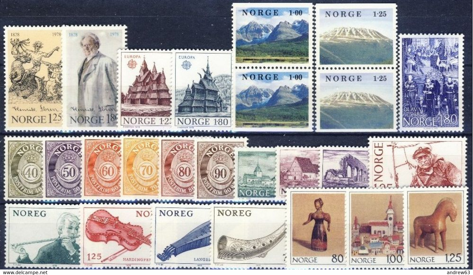 NORVEGIA - Norge - Norwegen - Norway - 1978 - Annata Quasi Completa / Almost Complete Year **/MNH VF - New - Ganze Jahrgänge