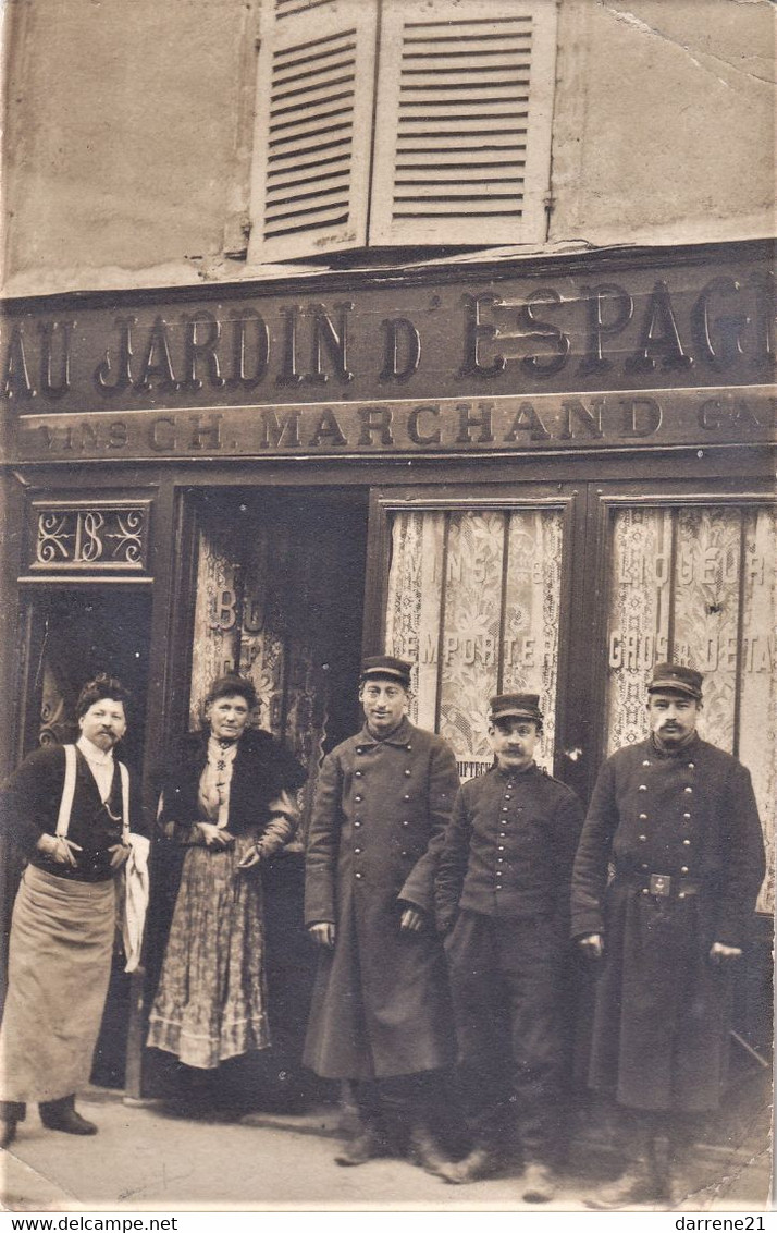 55 : Verdun : Carte Photo Café Marchand 22 Rue Saint Sauveur - Verdun