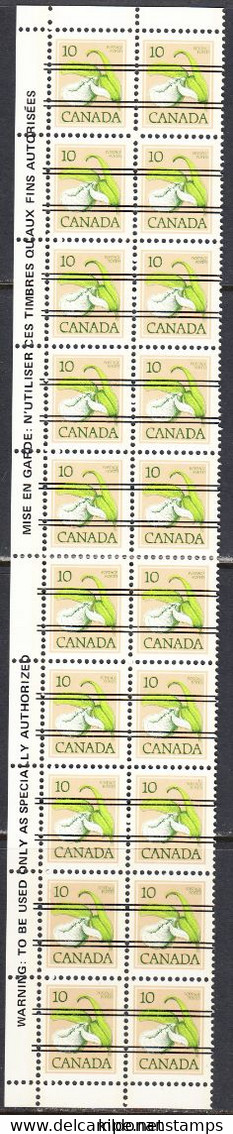 Canada 1979 Precancel, Mint No Hinge, Strip Of 20, Sc# 786, SG - Preobliterati