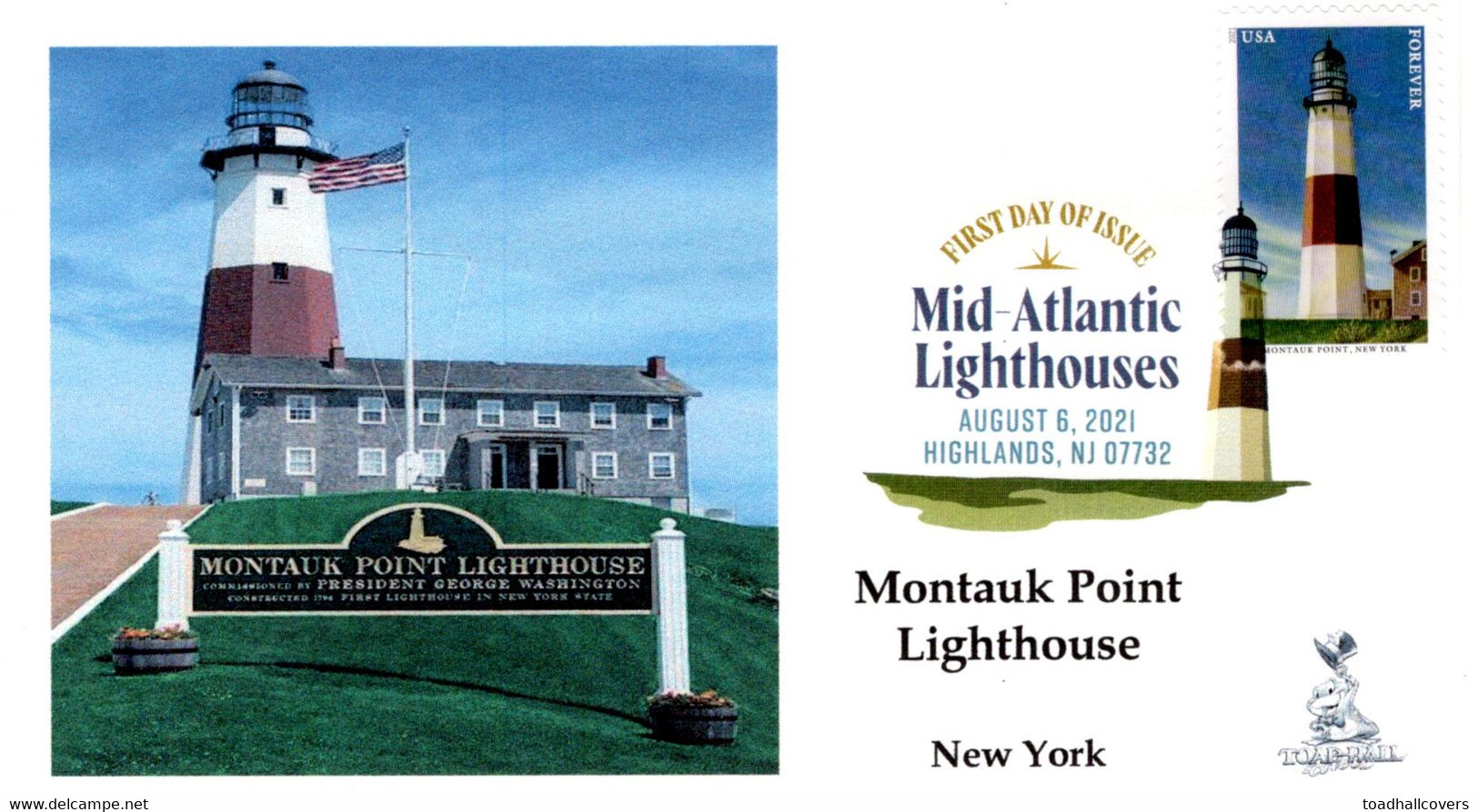 Mid-Atlantic Lighthouses First Day Cover, #1 Of 5, With Digital Color Pictorial (DCP) Postmark From Highlands, NJ. - 2011-...