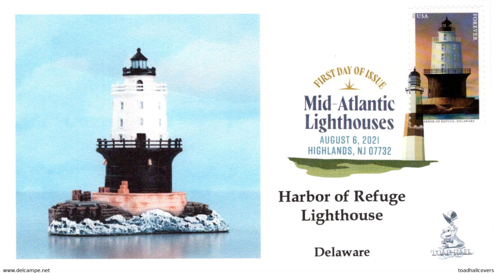 Mid-Atlantic Lighthouses First Day Cover, #4 Of 5, With Digital Color Pictorial (DCP) Postmark From Highlands, NJ. - 2011-...