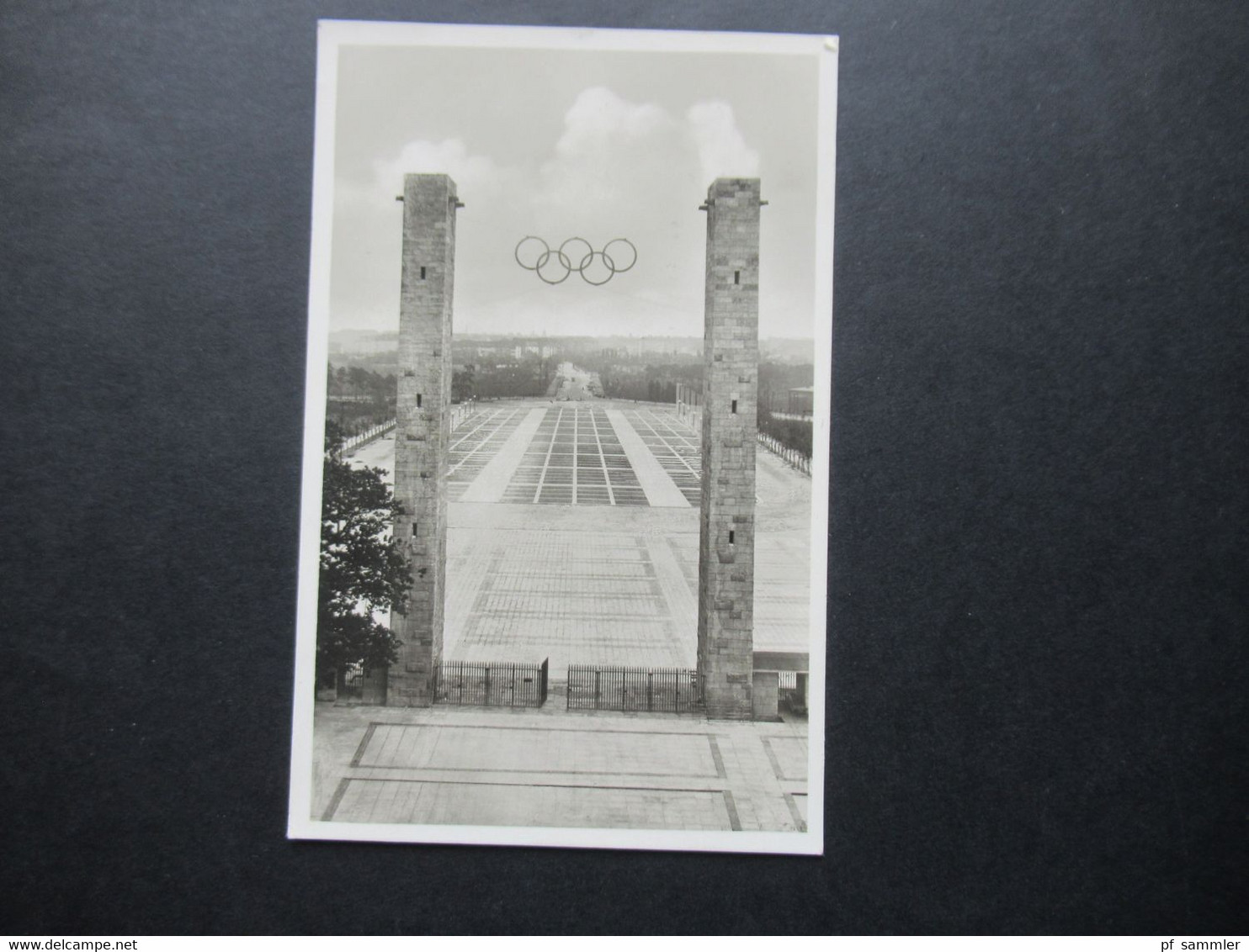 3.Reich Olympia 1936 Echtfoto AK Reichssportfeld Berlin Deutsche Kampfbahn Osttor Reichssportverlag Mit 2 Stempeln - Jeux Olympiques