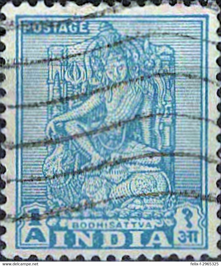 6238 Mi.Nr. 194 Indien (1949) Bodhisattva (raised Knee To Right Of Stamp) Gestempelt - Usados