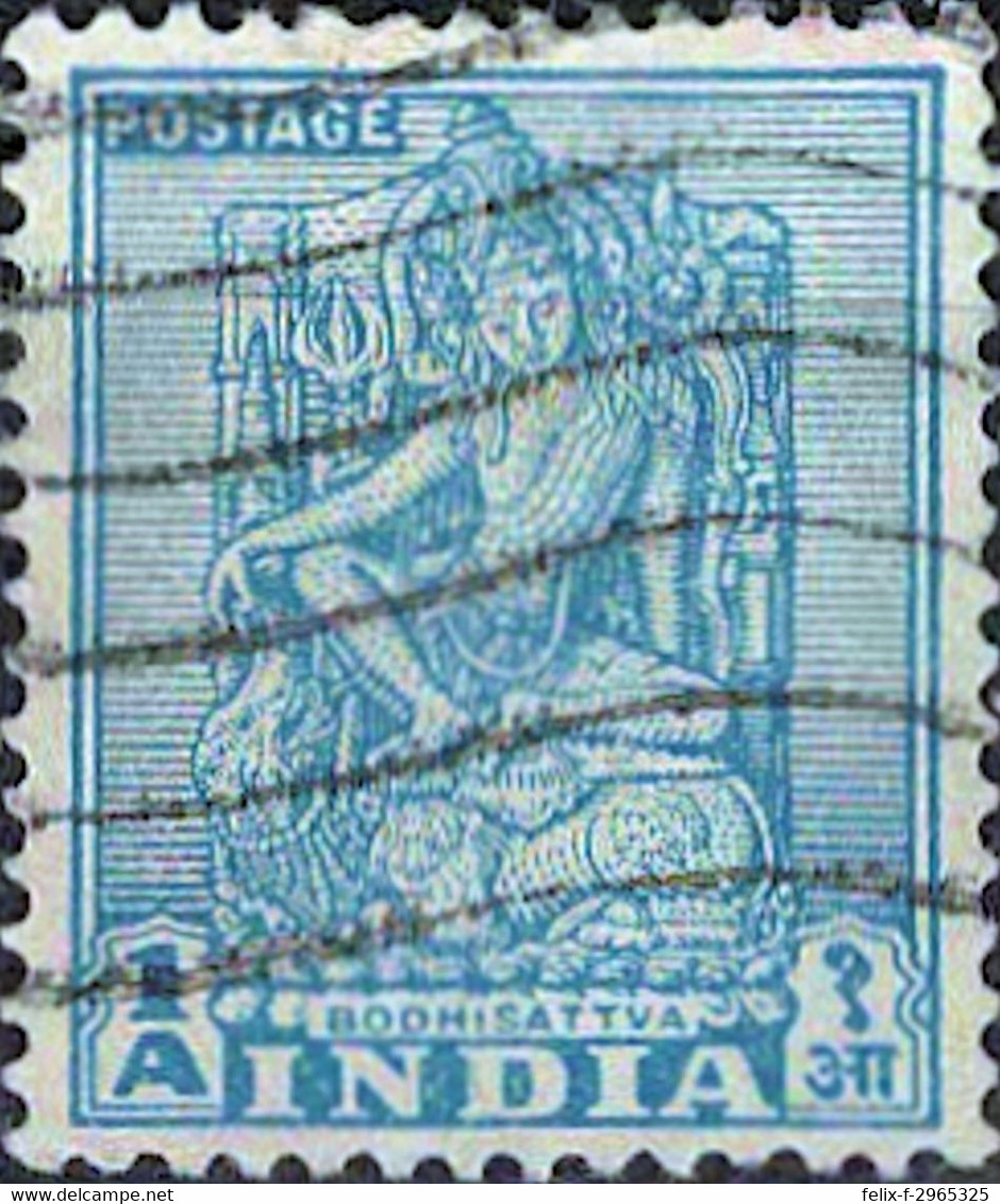 6238 Mi.Nr. 194 Indien (1949) Bodhisattva (raised Knee To Right Of Stamp) Gestempelt - Gebruikt