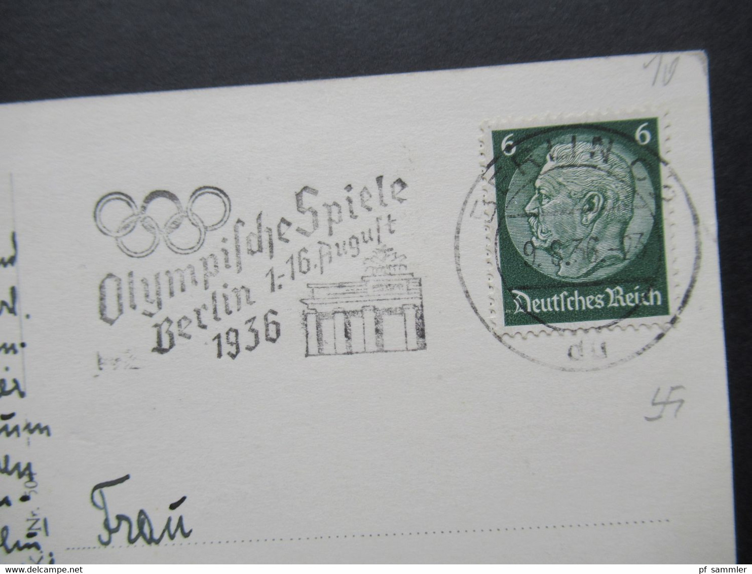 3.Reich Olympia 1936 Maschinenstempel Olympische Spiele Berlin Echtfoto AK Berlin Zeughaus Unter Den Linden - Mitte