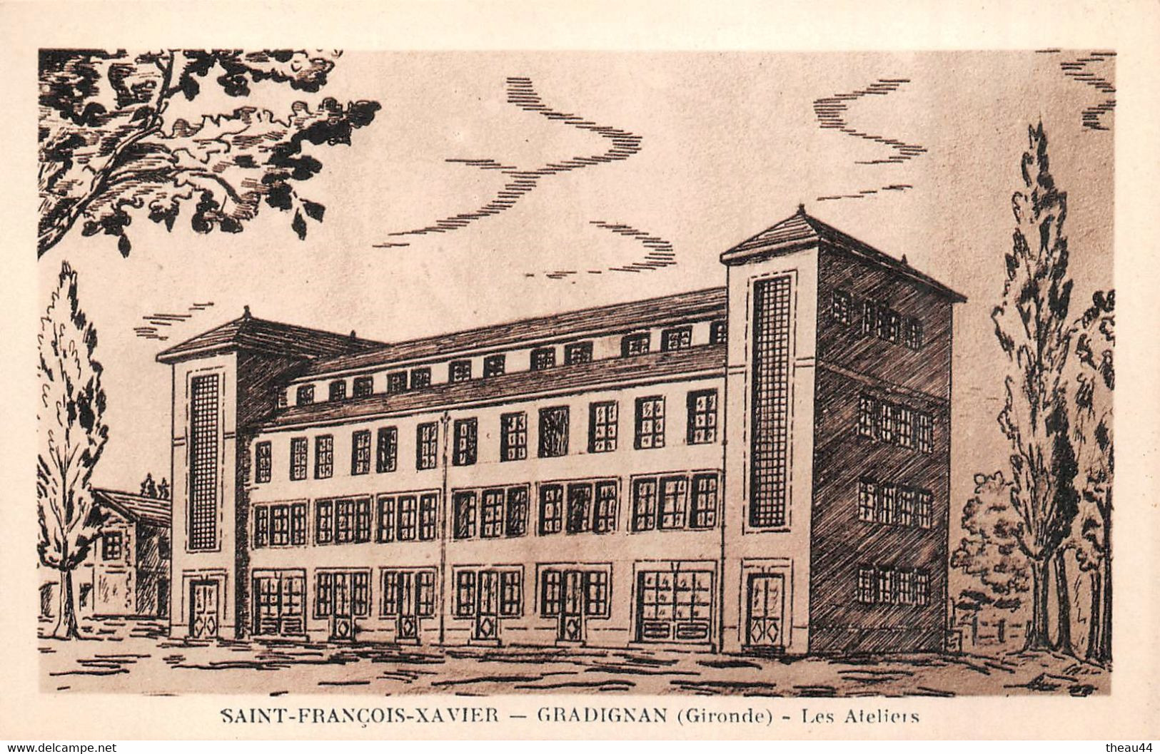 GRADIGNAN - Lot De 3 Cartes De L'Etablissement " SAINT-FRANCOIS-XAVIER " - Cour De Récréation, Ateliers......... - Gradignan