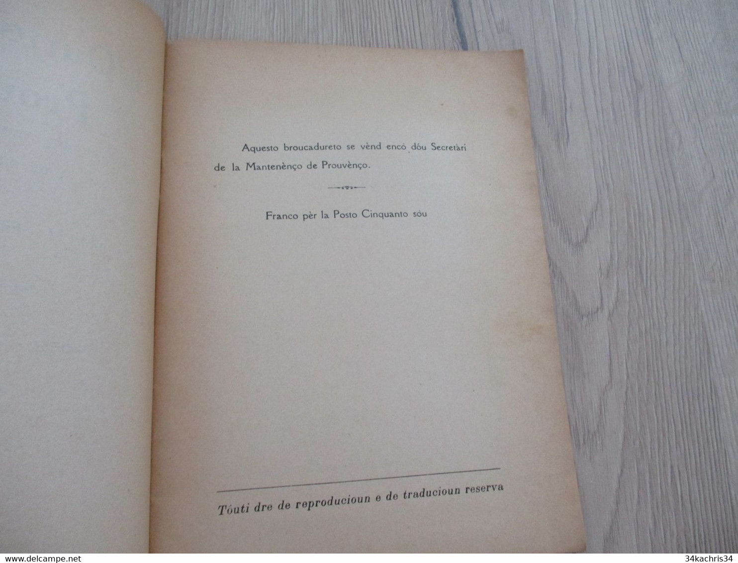 Provençal Mistral L'Oourtougrafi Prouvençalo Juli Rounjat 1937 31 Pages - School