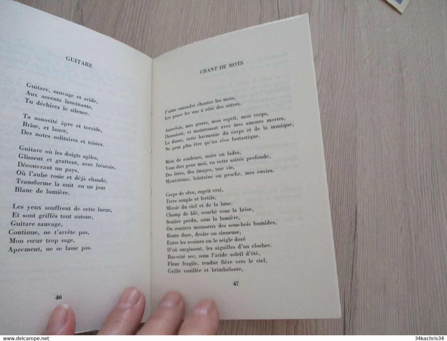 Poèsie chez EdIt Marais Arlette Rives Chair Vive poème en édition originale + 1 envoi + 1 poème original Sybellus