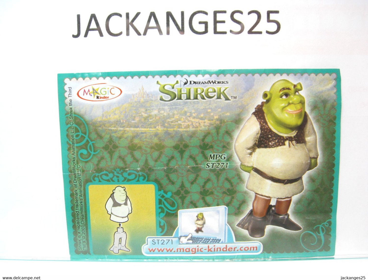 KINDER SHREK MPG ST 271  2007 + BPZ WESTEUROPA - Families