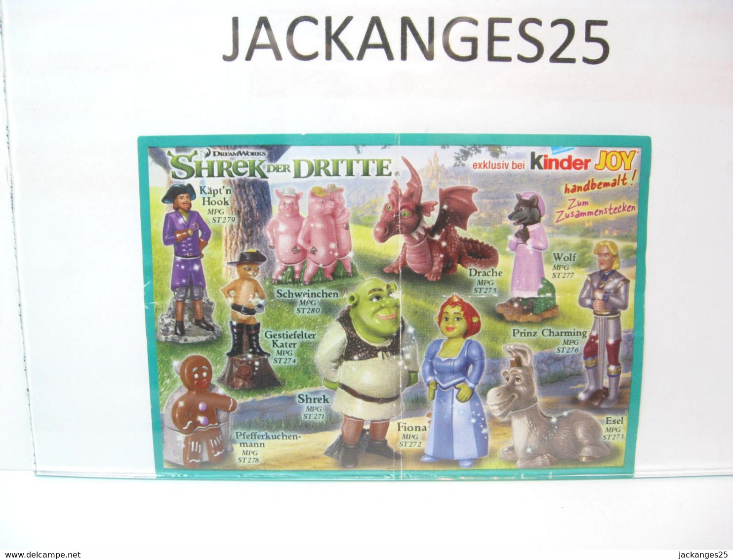 KINDER SHREK 2007 UN LOT DE 10 X BPZ Da - Familles