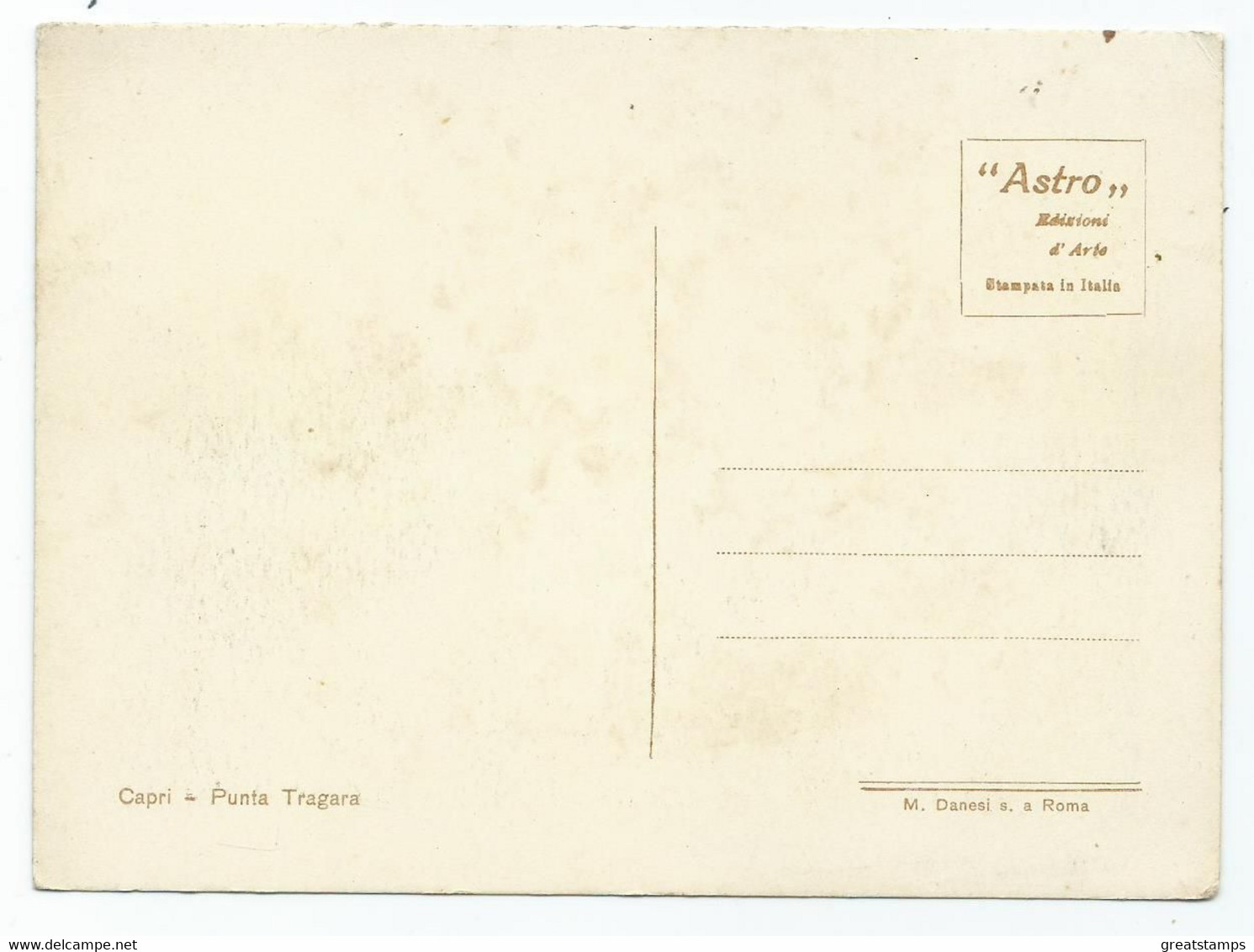 Italy Art  Postcard  C Larger Format Apri Astro Edition Dalla Penisola Sorrentino - Carpi