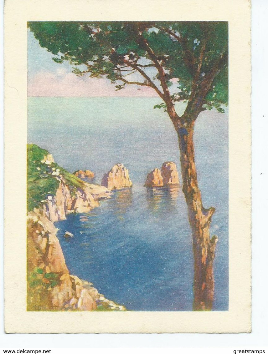 Italy Art  Postcard  C Larger Format Apri Astro Edition Faraglioni - Carpi