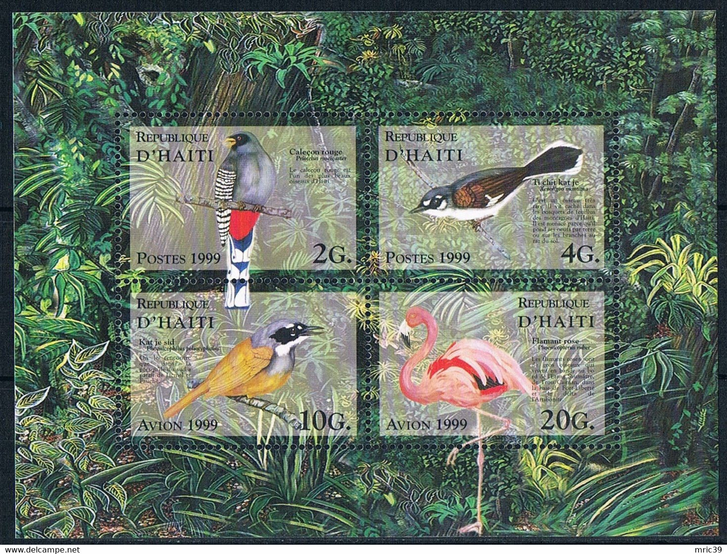 Bloc Sheet OIseaux Birds  Neuf MNH **  Haiti 1999 - Other & Unclassified