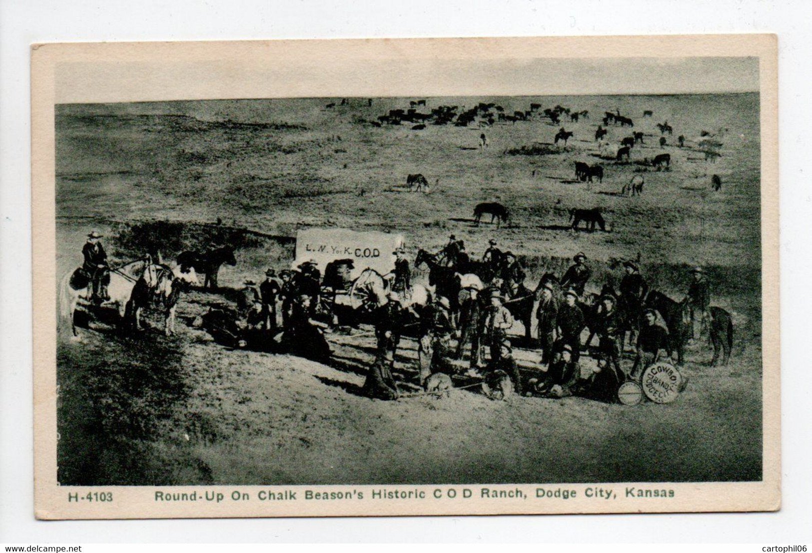 - CPA DODGE CITY (USA / Kansas) - Round-Up On Chalk Beason's Historic C O D Ranch - - Andere & Zonder Classificatie