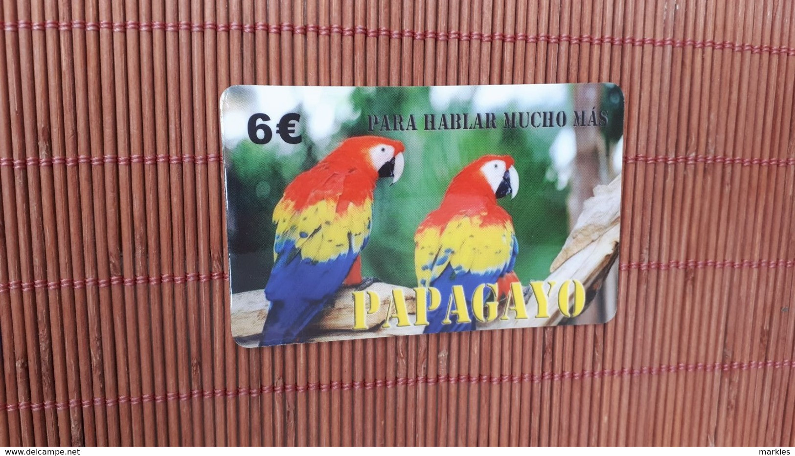 Phonecard Bird Papagayo Used Rare - Perroquets