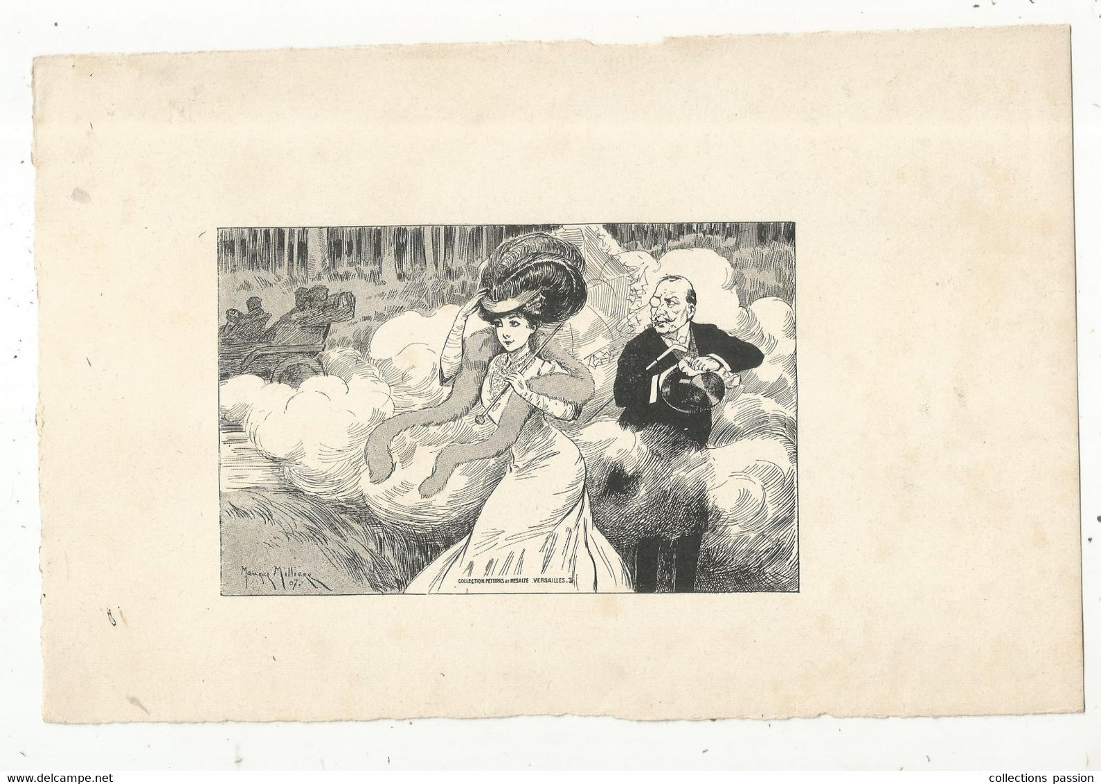 DESSIN , Anti-automobile , Milliere Maurice ,1907, Collection Petitpas Et Mesaize , Versailles , Frais Fr 2.25 E - Dibujos