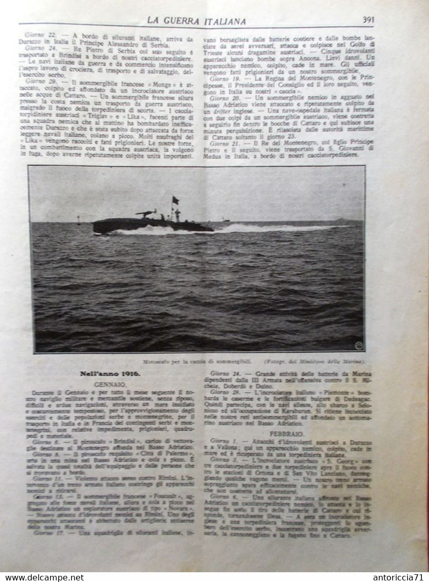 La Guerra Italiana 28 Ottobre 1917 WW1 Diario Guerra Navale Olivari Papa Giulia - Guerre 1914-18