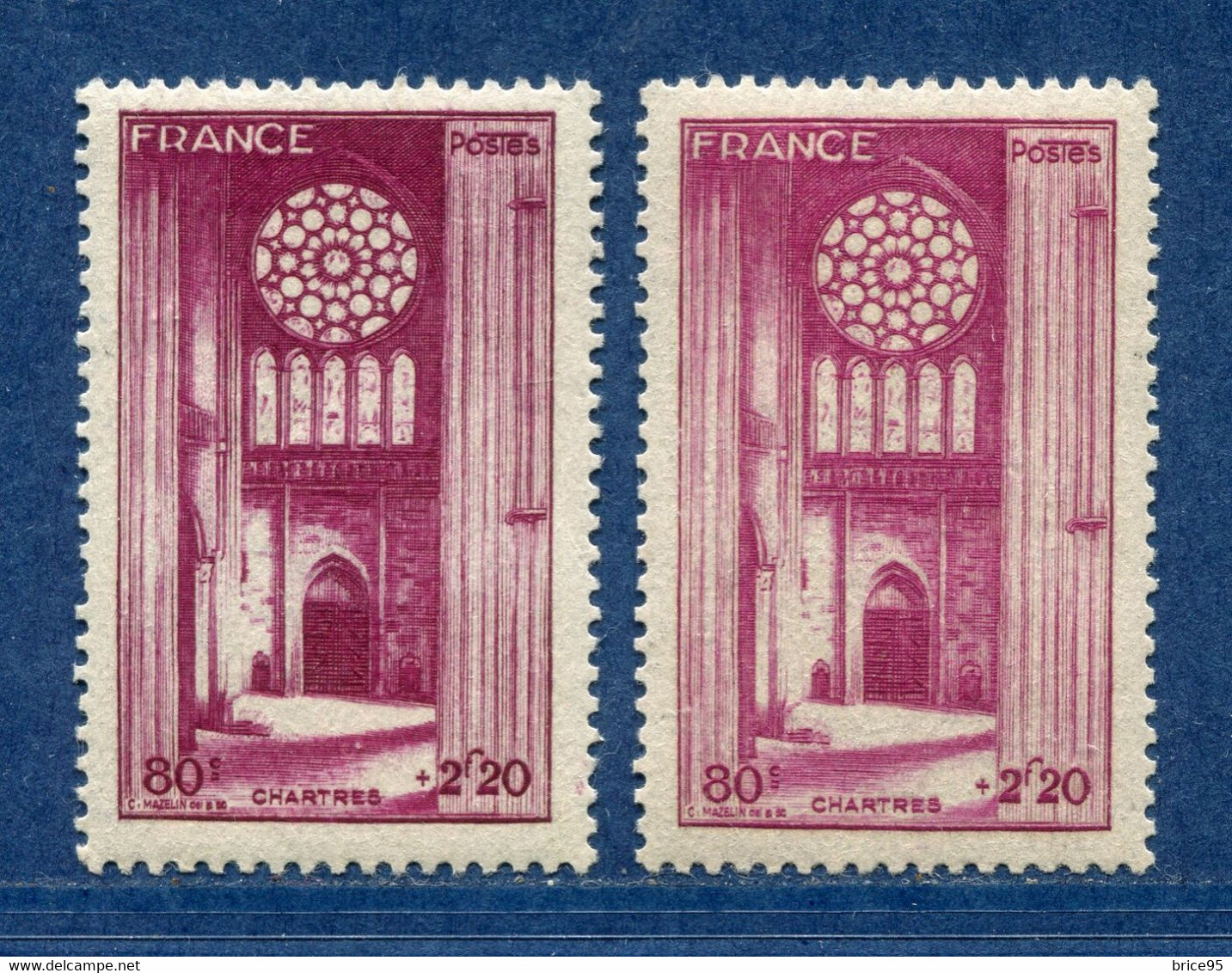 ⭐ France - Variété - YT N° 664 - Couleurs - Pétouille - Neuf Sans Et Sans Charnière - 1944 ⭐ - Unused Stamps