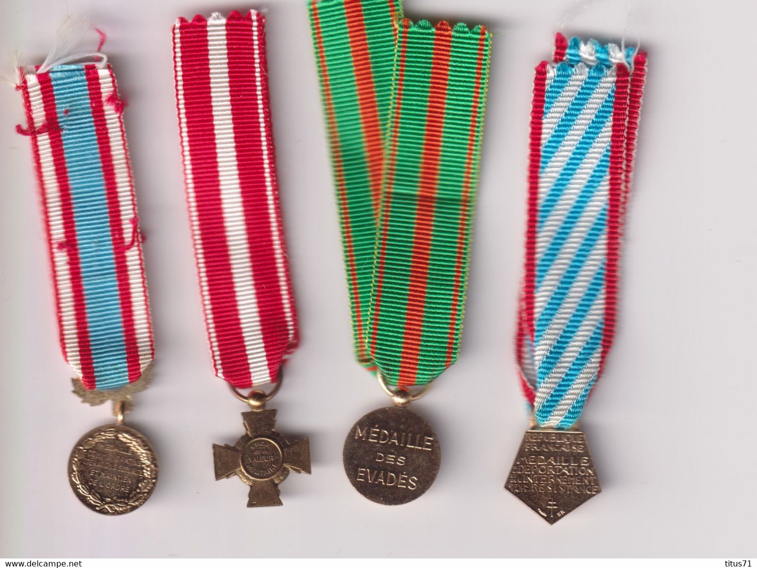 Lot De 4 Réductions De Médailles Militaires Françaises - Other & Unclassified