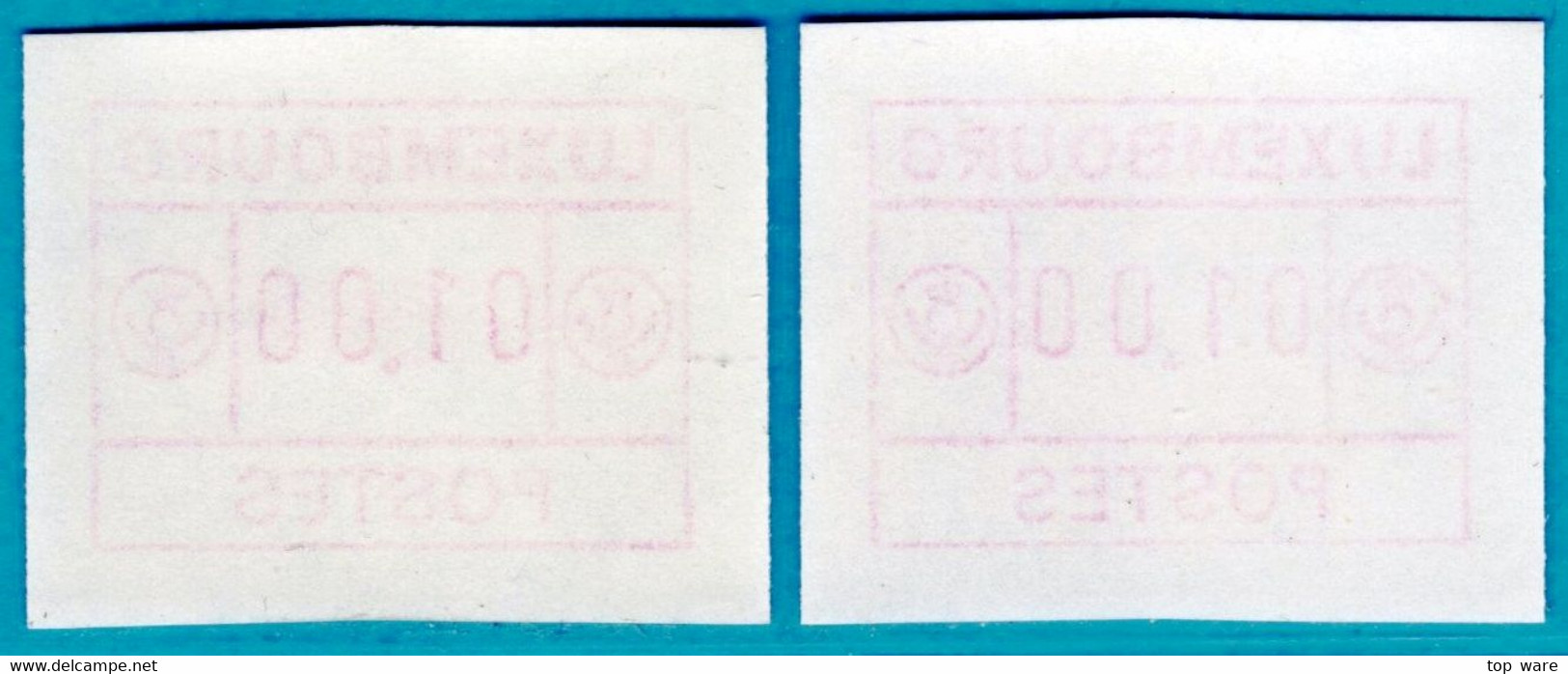 Luxemburg Luxembourg Timbres ATM 3 Grosses POSTES * Je 1x Gelb.- / Weisslicher Gummi 1 Fr. ** Frama Automatenmarken - Postage Labels