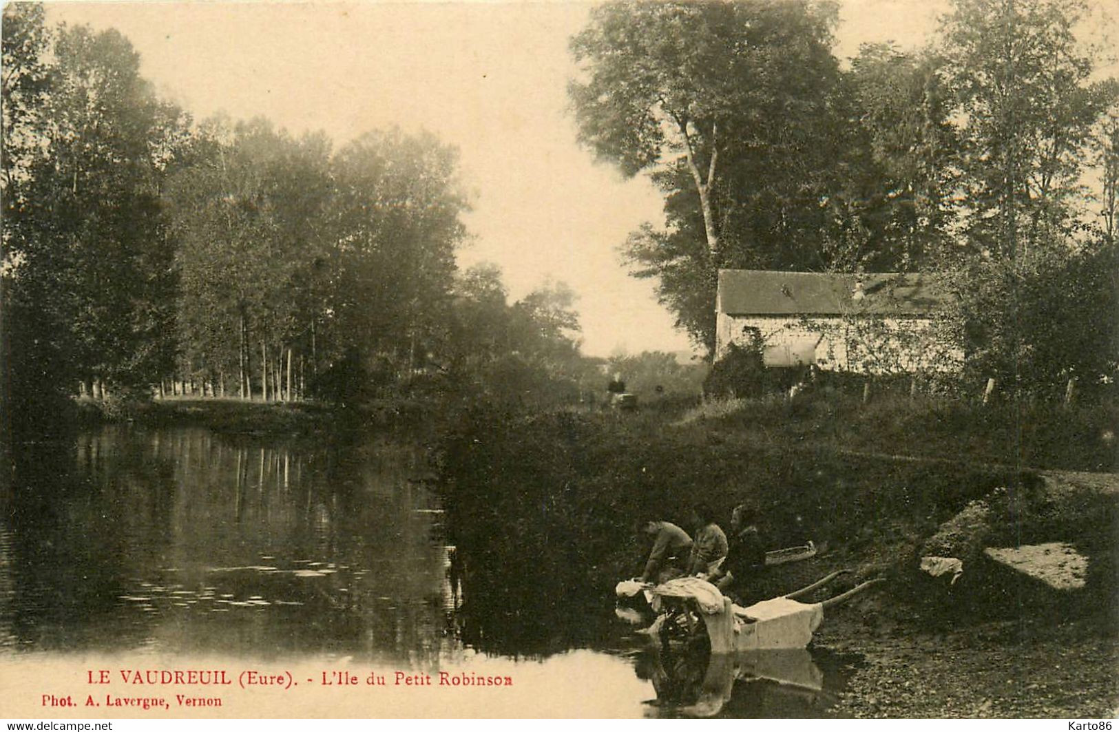 Le Vaudreuil * L'ile Du Petit Robinson * Lavoir Laveuses Lavandières - Le Vaudreuil