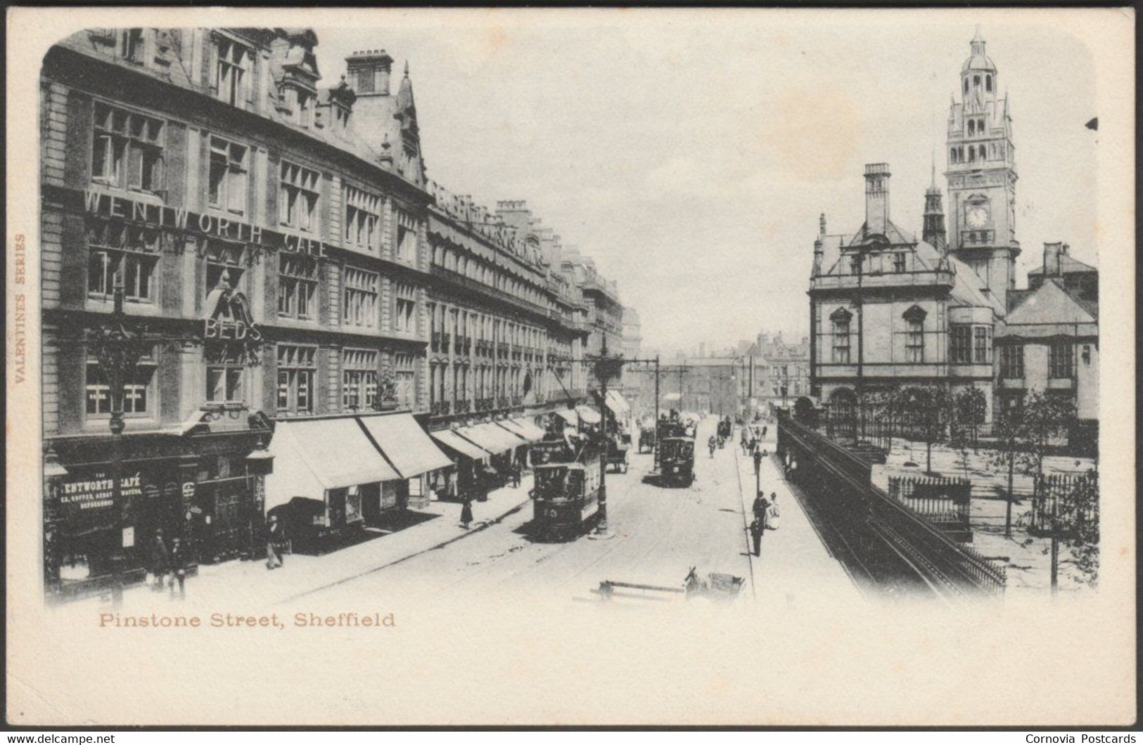 Pinstone Street, Sheffield, Yorkshire, C.1902 - Valentine's Postcard - Sheffield