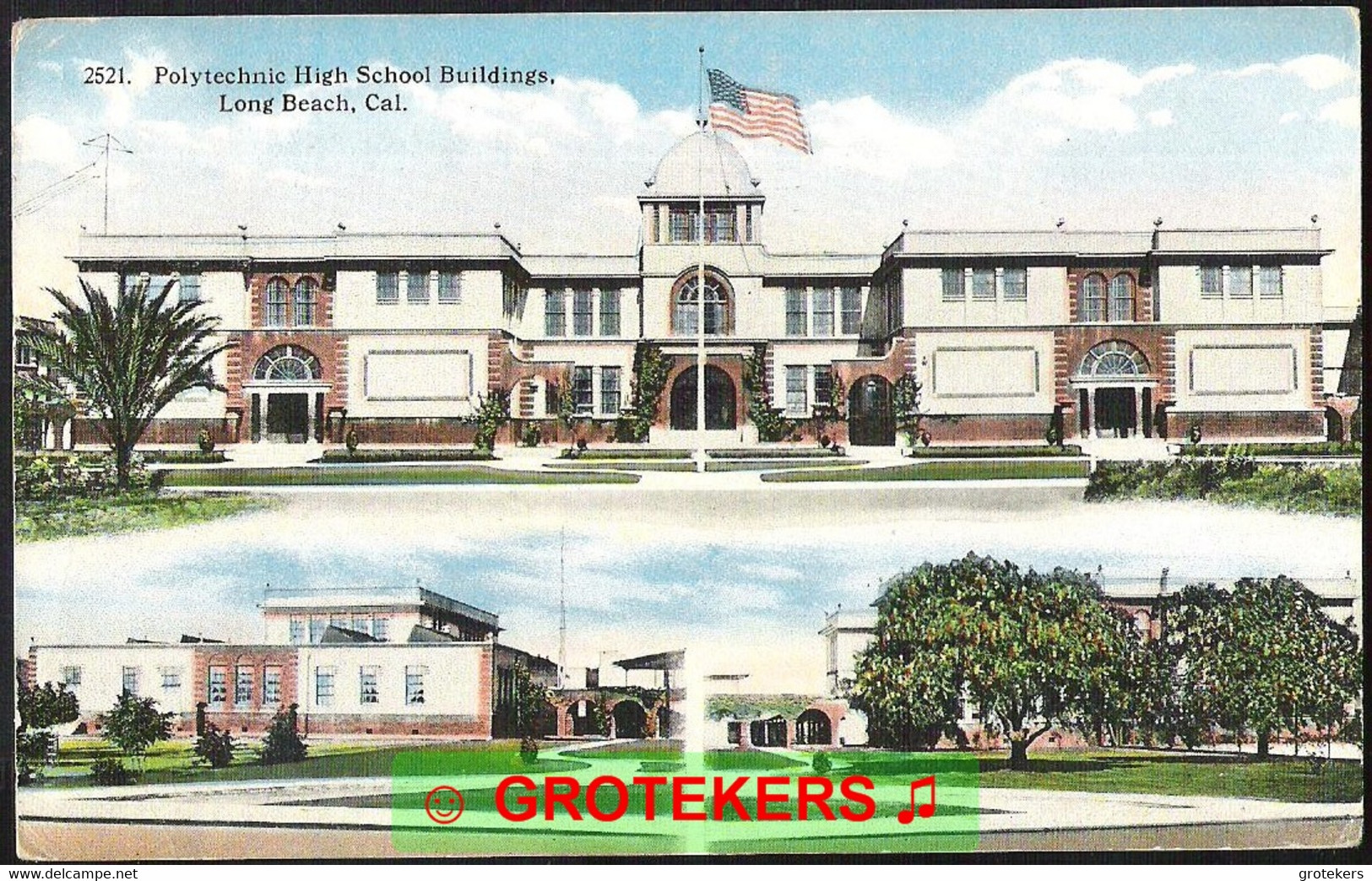 LONG BEACH Polytechnic High School Buildings Sent 1917 To France. - Long Beach