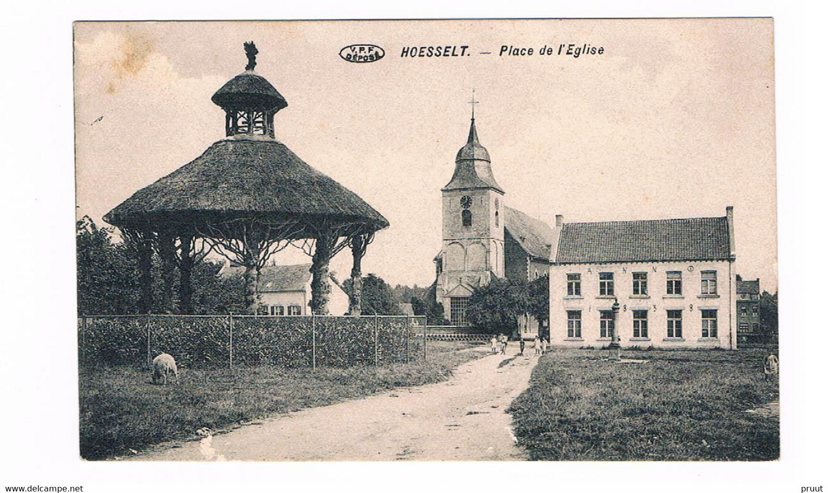 Hoeselt Place De L'eglise Zeer Zeldzame Uitgave - Hoeselt