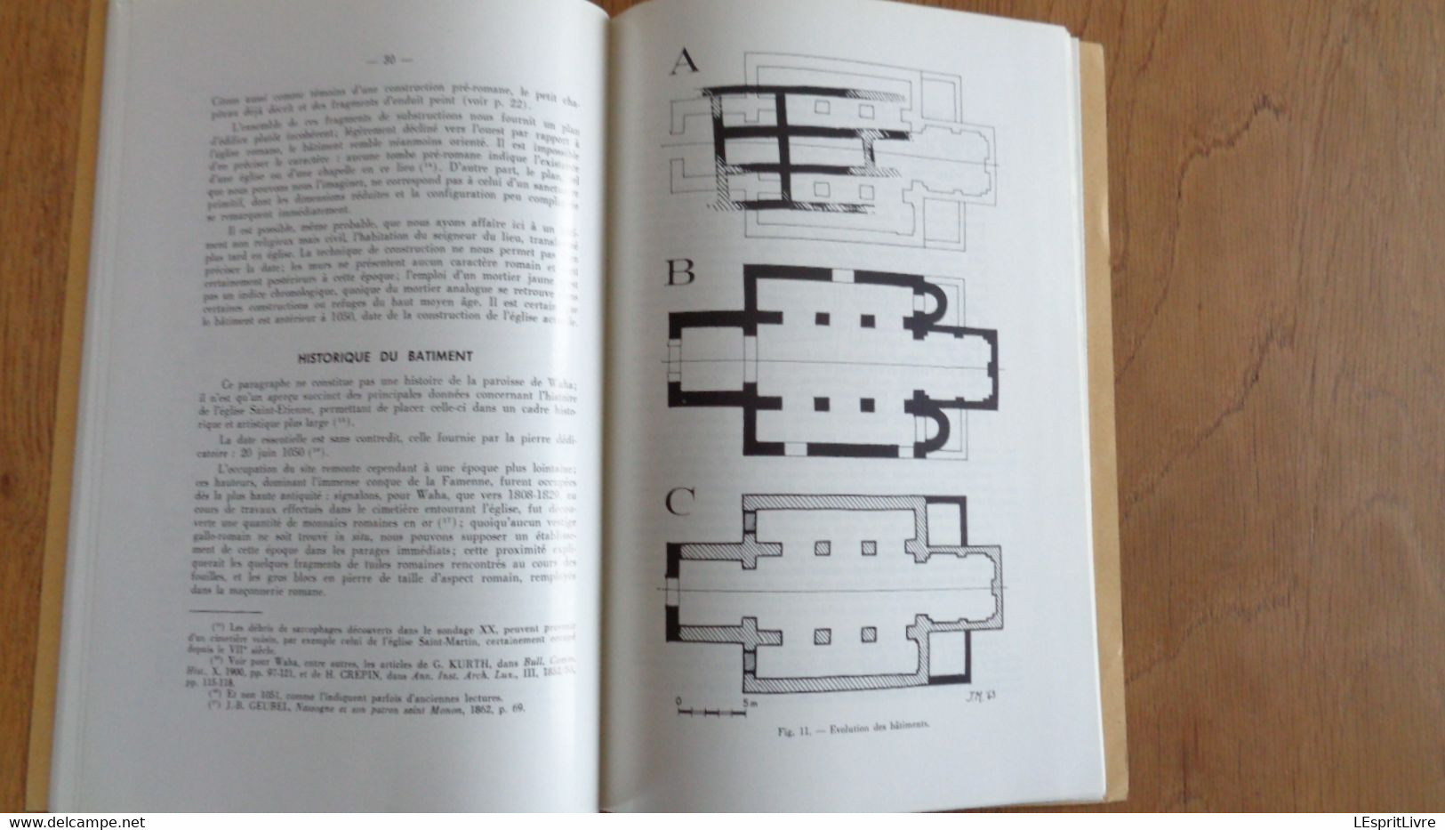 WAHA Trésor du Passé Eglise Saint Etienne à J Mertens Régionalisme Collégiale Architecture Religieuse Fouilles 1956 1957