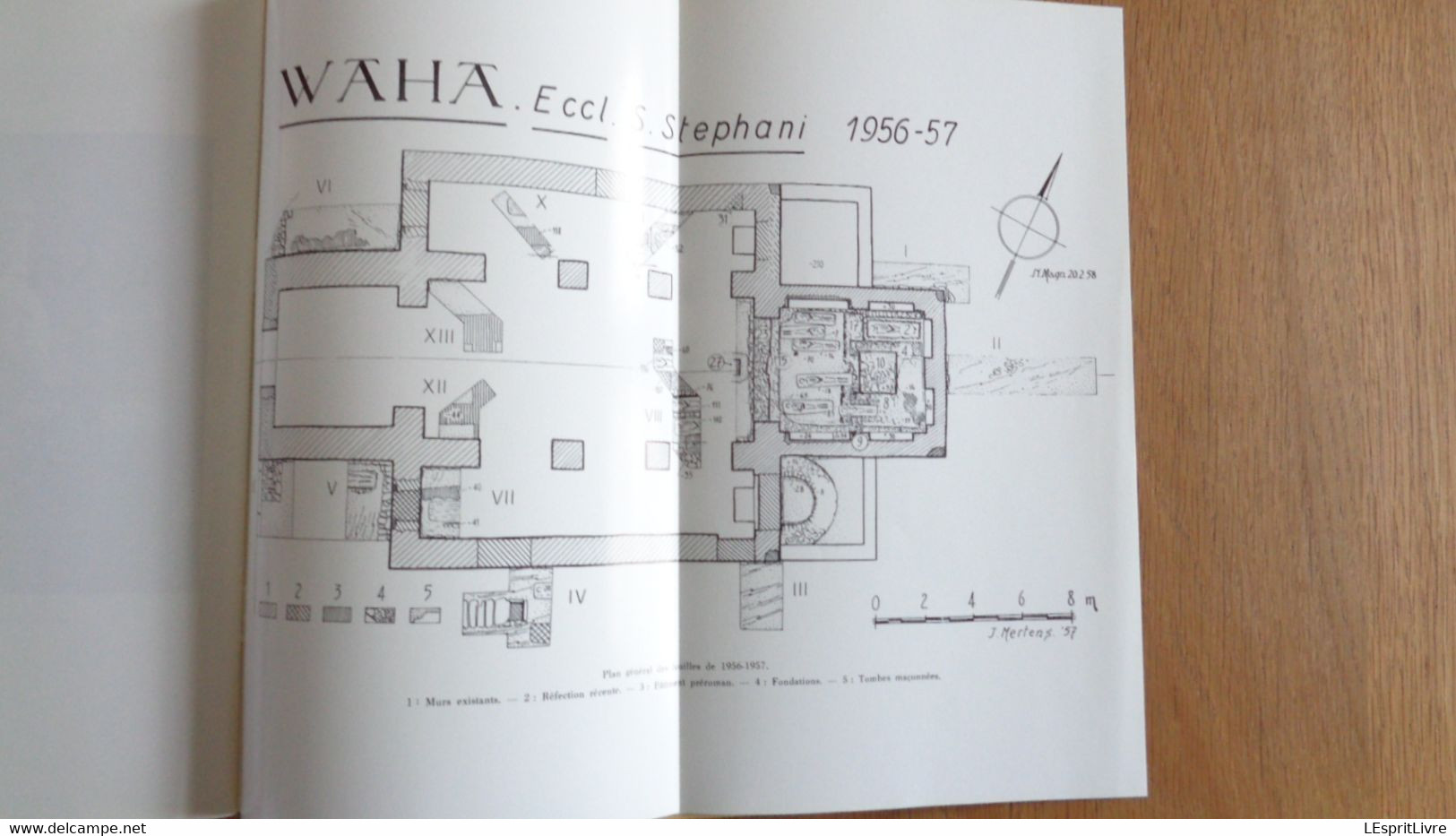 WAHA Trésor du Passé Eglise Saint Etienne à J Mertens Régionalisme Collégiale Architecture Religieuse Fouilles 1956 1957
