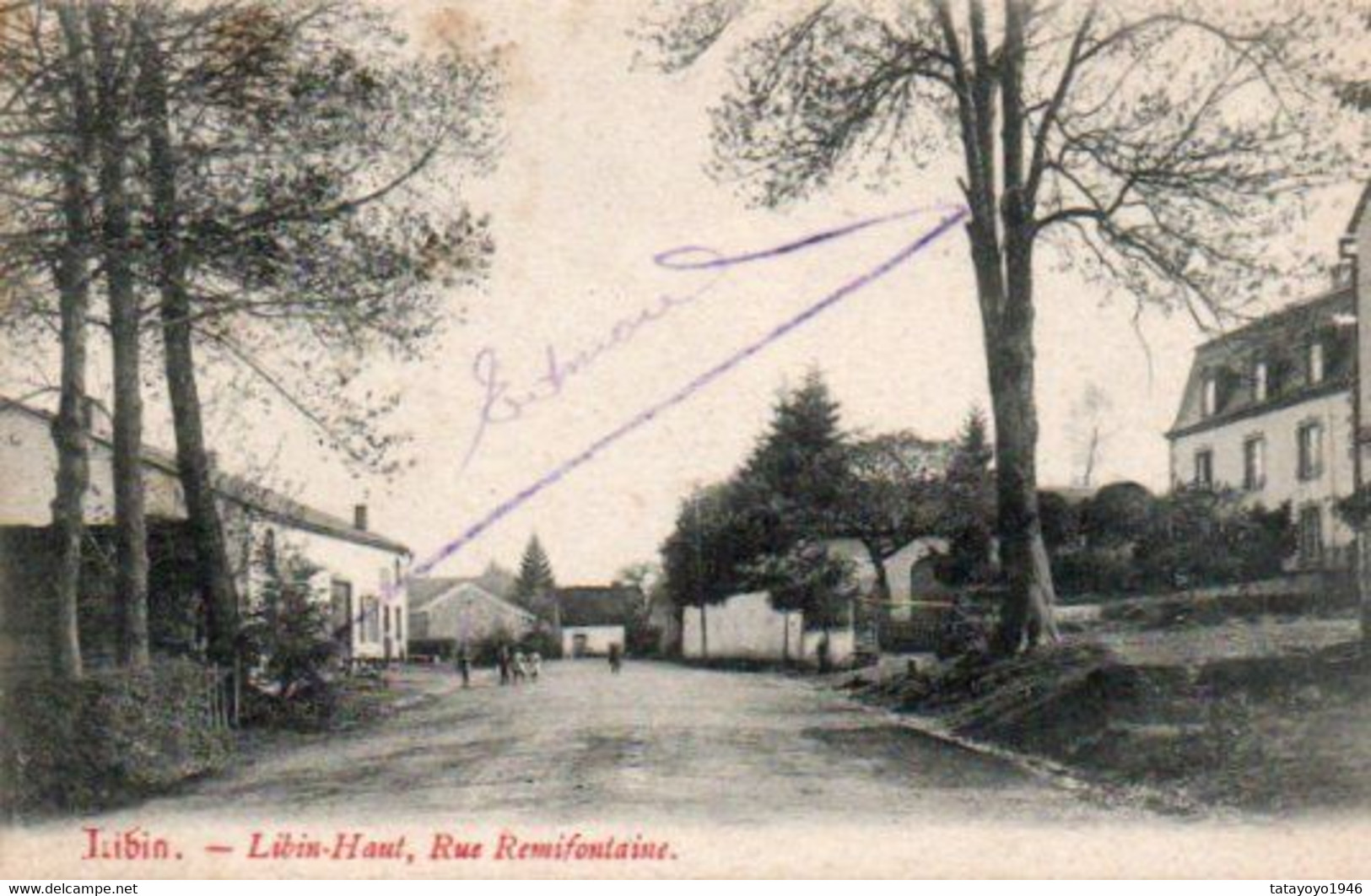 Libin-Haut  Rue Remifontaine Petite Animation Voyagé En 1908 - Libin