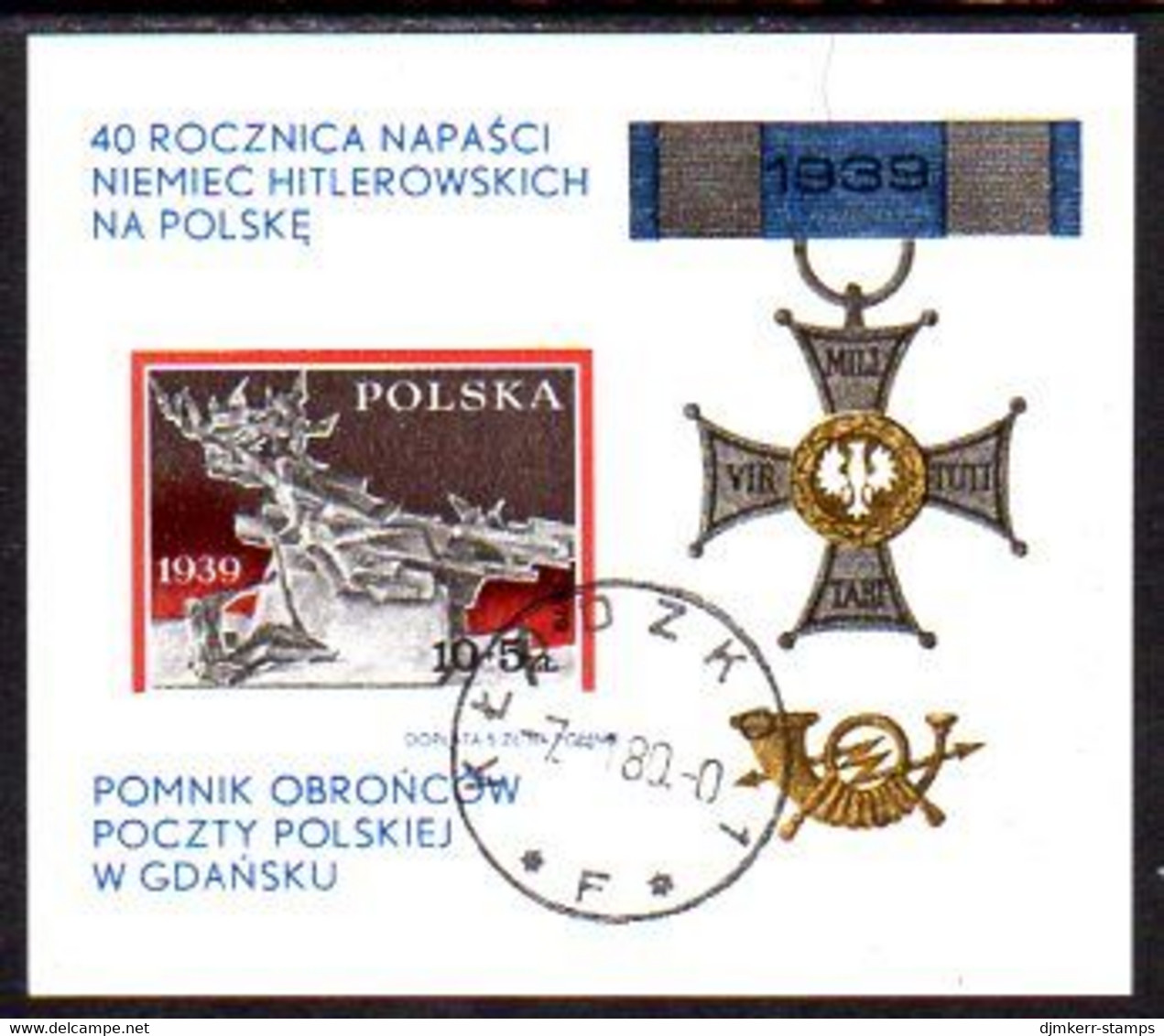 POLAND 1979 Anniversary Of German Occupation Block Used.  Michel Block 79 - Used Stamps