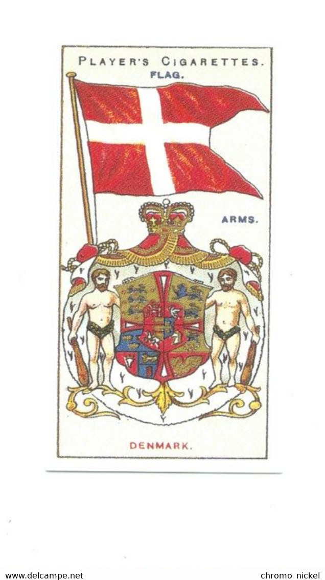 DENMARK Danemark Drapeau Flag  Emblem Cigarettes John Player & Sons TB   Like New 2 Scans - Player's