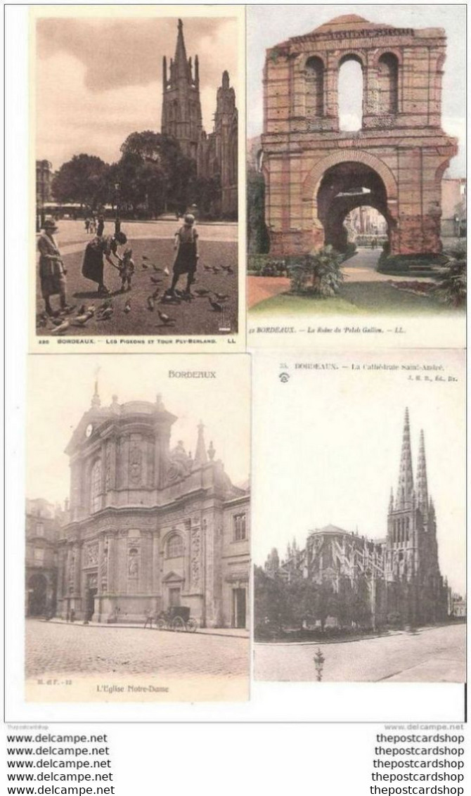 4 FOUR OLD FRANCE POSTCARDS BORDEAUX MORE FRANCE LISTED @1 EURO OR LESS - Bordeaux