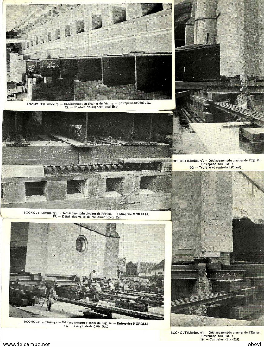 OCHOLT « Déplacement Du Clocher De L’église » - Lot De 8 CP (1912) - Bocholt